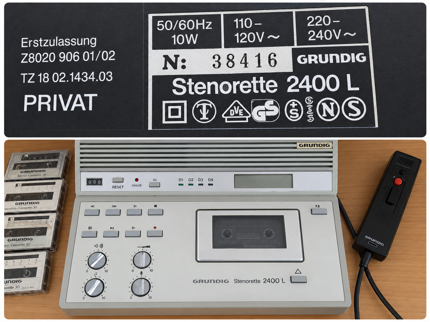 Vintage Stenorette Grundig 2400 L